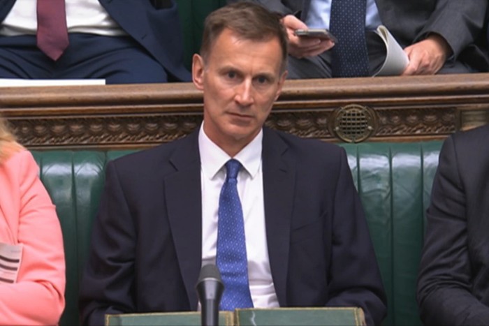 shadow chancellor of the exchequer Jeremy Hunt in the House of Commons