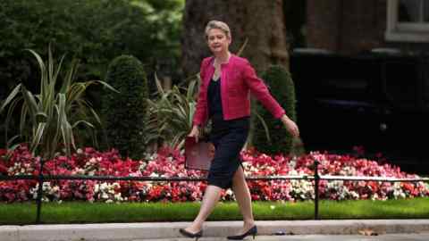 Home Secretary Yvette Cooper arrives for a cabinet meeting at 10 Downing Street