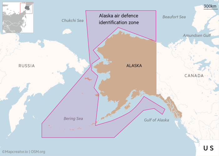 US intercepts Chinese and Russian bombers off Alaska