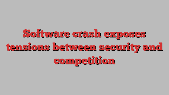 Software crash exposes tensions between security and competition