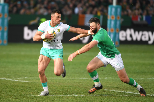 Jesse Kriel of the Springboks during the 2024 Castle Lager Incoming Series match between South Africa and Ireland at Loftus Versfeld on July 06, 2024 in Pretoria, South Africa. (Photo by Lee Warren/Gallo Images)