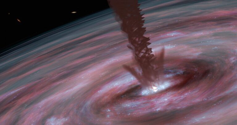 Magnetic Winds Drive Supermassive Black Hole Growth in Nearby Galaxy