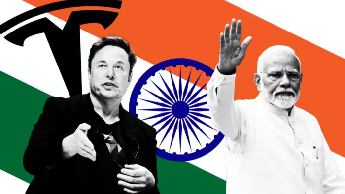 Elon Musk and Narendra Modi