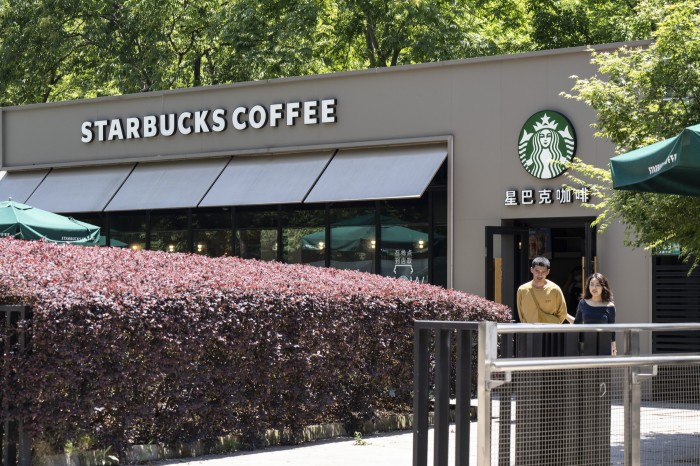 A Starbucks store in Shanghai 