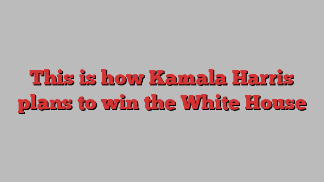 This is how Kamala Harris plans to win the White House