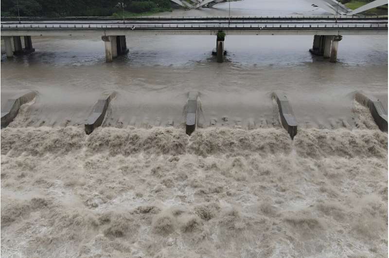 Typhoon Gaemi left two dead in Taiwan, where heavy rains and strong gusts continued to lash the island