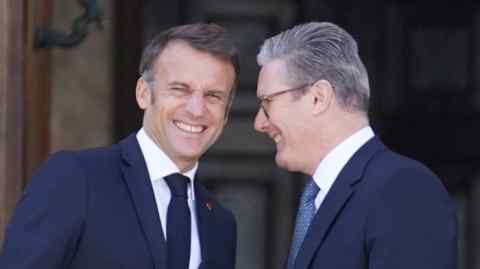 President of France Emmanuel Macron and Prime Minister Sir Keir Starmer