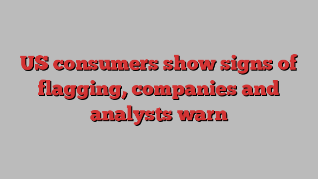 US consumers show signs of flagging, companies and analysts warn