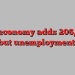 US economy adds 206,000 jobs but unemployment rises