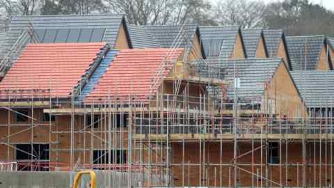 Houses under construction