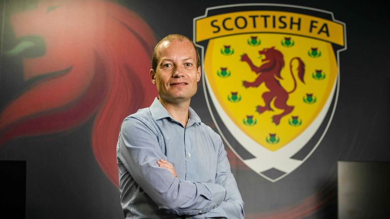 GLASGOW, SCOTLAND - JULY 26: New Head of Refereeing Willie Collum is pictured during a media conference at Clydesdale House, on July 26, 2024, in Glasgow, Scotland.  (Photo by Craig Williamson / SNS Group)