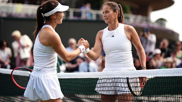 Yuriko Lily Miyazaki following her defeat to Daria Kasatkina (right) on day four of the 2024 Wimbledon Championships at the All England Lawn Tennis and Croquet Club, London. Picture date: Thursday July 4, 2024.