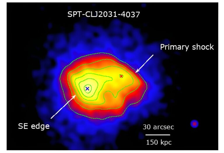 Astronomers observe a strong shock front in galaxy cluster SPT-CLJ 2031-4037