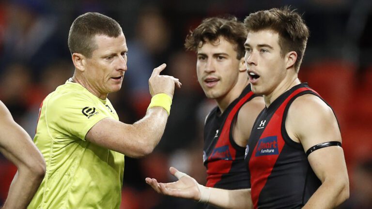 AFL umpiring decisions, deliberate rushed behind, Essendon vs Geelong, Matthew Lloyd, Laura Kane comments, Caroline Wilson comments, Footy Classified