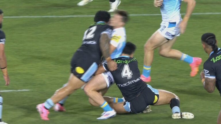 Siosifa Talakai shoulder charge, on report, sin bin, Cronulla Sharks defeated by Gold Coast Titans, results, highlights