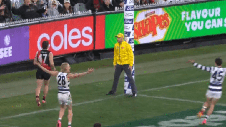 Andrew Dillon comments on controversial rushed behind decision, umpires criticised, Jye Menzie, Ollie Dempsey, Caroline Wilson, Matthew Lloyd comments