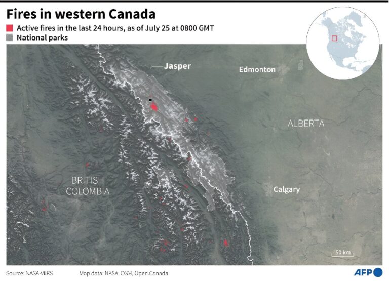 Wildfire engulfs parts of main town in Canada’s Jasper National Park