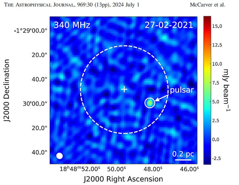 Research intern helps discover a new pulsar buried in a mountain of data