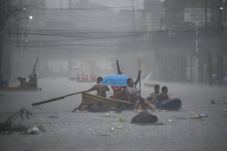 Streets turned into rivers as Typhoon Gaemi blows past Philippines