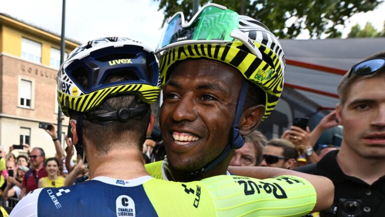 Tour de France: Cavendish record on hold as Girmay sprints to third-stage win