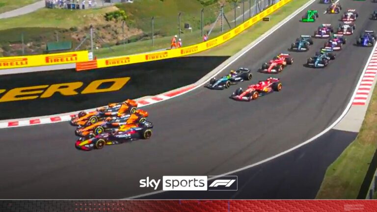 Piastri takes lead from the inside as Verstappen goes wide!