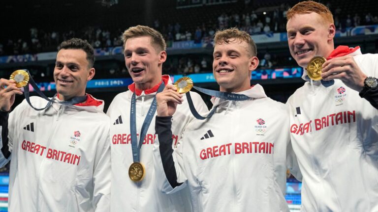 Olympics 2024: Team GB retain swimming relay gold as Nathan Hales breaks records and Simone Biles cements legacy | Olympics News