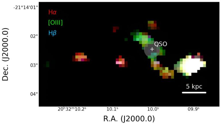 Webb captures a staggering quasar-galaxy merger in the remote universe