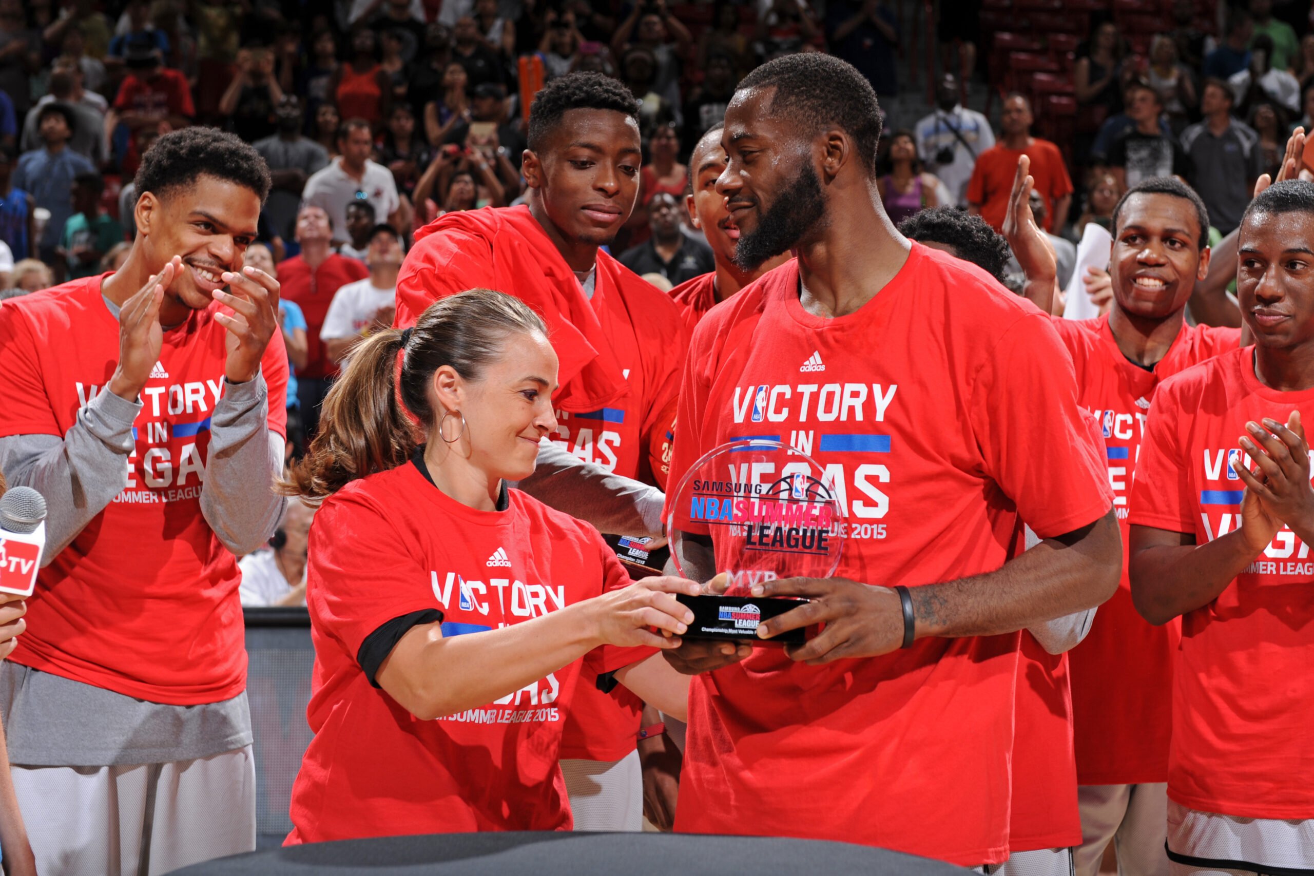 Becky Hammon with San Antonio Spurs at Las Vegas summer league.