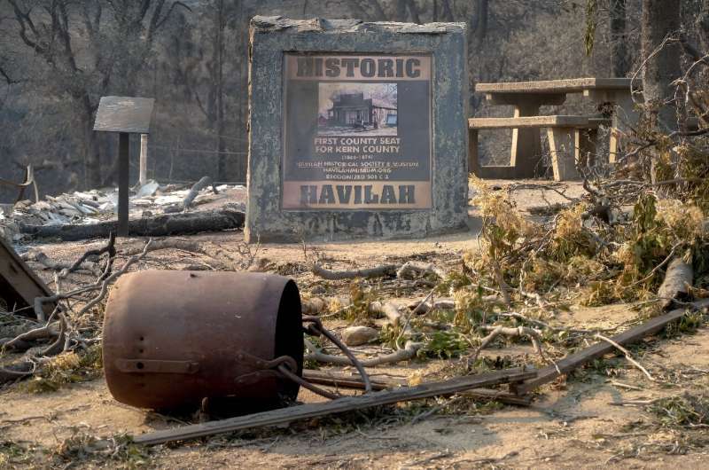 In central California, firefighters battled a large blaze in the Sequoia National Forest, home to world-famous giant sequoia trees