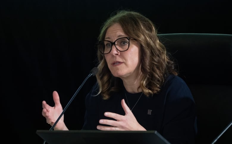 Elections Canada Commissioner Caroline Simard appears  at the Public Inquiry Into Foreign Interference in Federal Electoral Processes and Democratic Institutions, in Ottawa, Thursday, March 28, 2024.