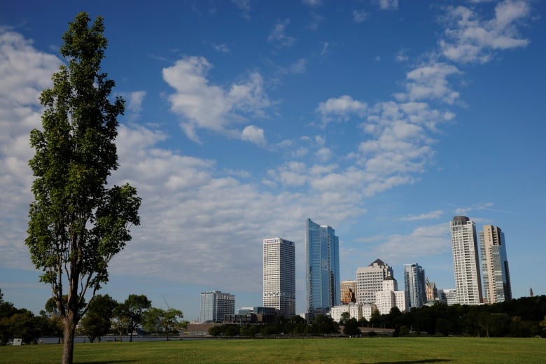 A view of downtown Milwaukee is seen in a file photo taken August 20, 2020.