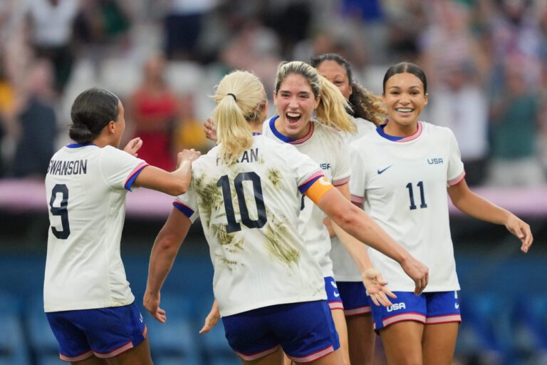 USWNT 2 Australia 1: Korbin Albert’s goal, VAR call help U.S. capture first place in Olympic group