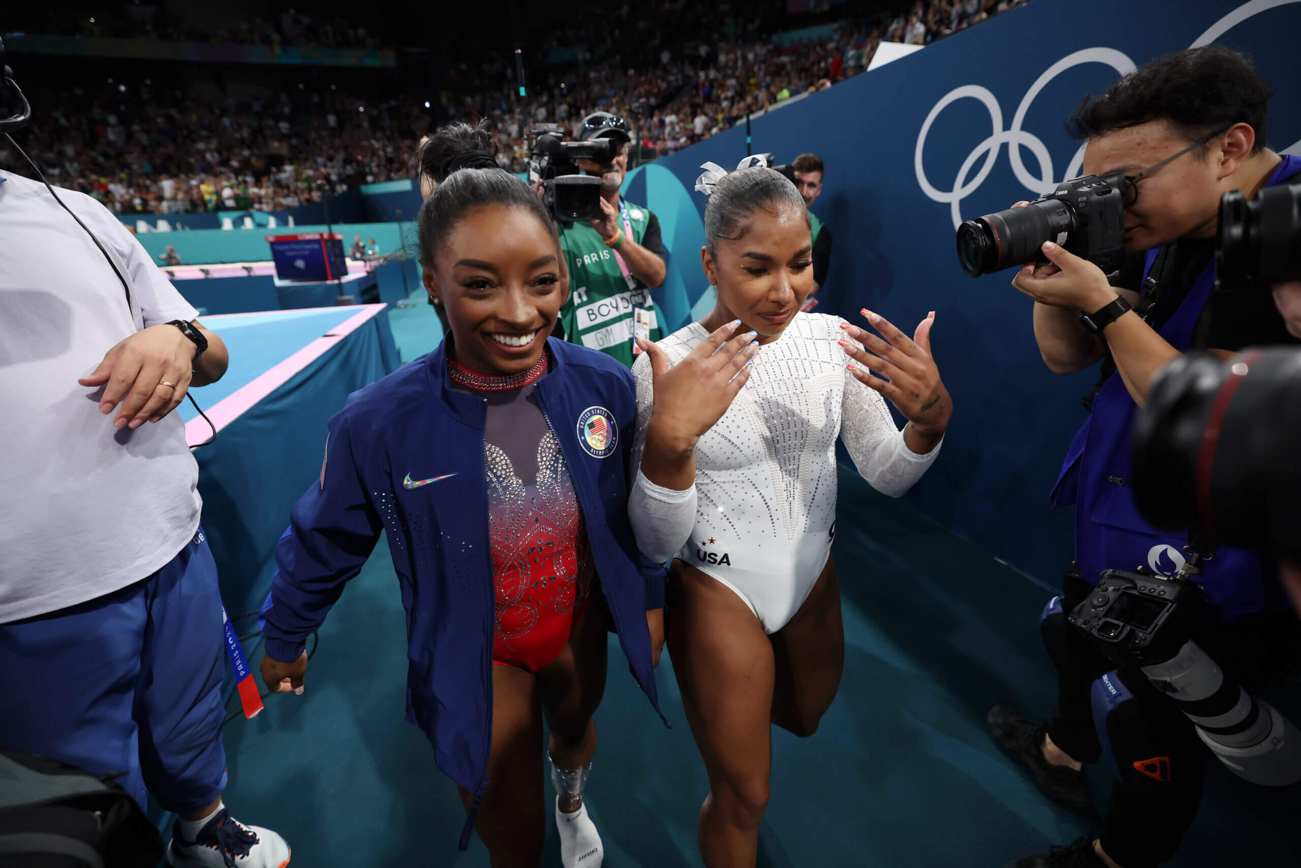 Simone Biles and Jordan Chiles