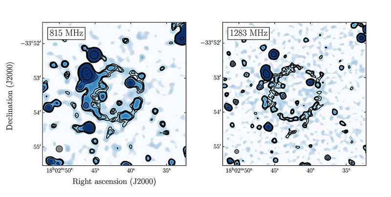 Observations detect a mysterious faint radio ring