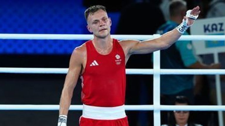 Great Britain's Lewis Richardson shows dejection after his defeat to Mexico's Marco Alonso Verde Alvarez (not pictured) in the Men's 71KG Semi-Final at Roland-Garros Stadium on the Eleventh day of the 2024 Paris Olympic Games in France. Picture date: Tuesday August 6, 2024.