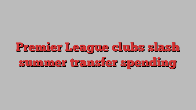 Premier League clubs slash summer transfer spending