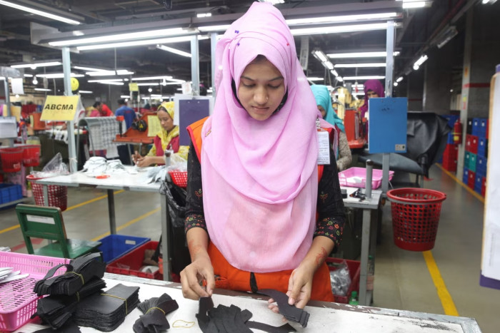 A worker in a garment factory