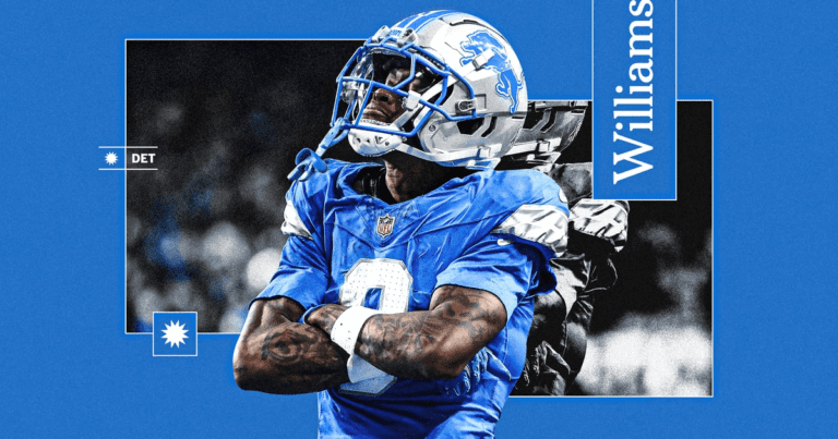 Lions wide receiver Jameson Williams, Detroit’s adopted son, is having fun right where he belongs