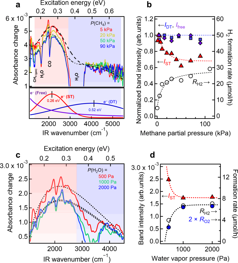 Photocatalyst Particles Operando IR Spectra