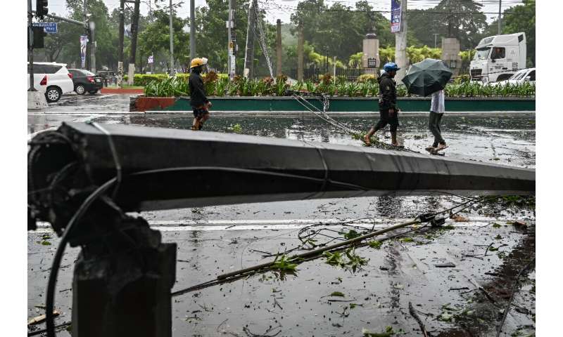 The storm was forecast to churn through north Luzon overnight before moving out over the South China Sea early Tuesday