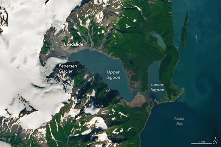 Pedersen Lagoon Landslide August 2024 Annotated