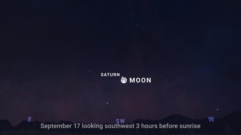 Full Moon Saturn Sky Chart September 2024