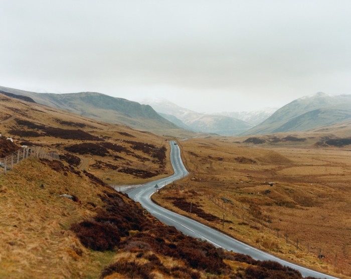 A road through the Cairngorms National Park