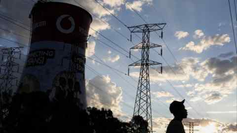 Eskom power cables in the Johannesburg township of Soweto