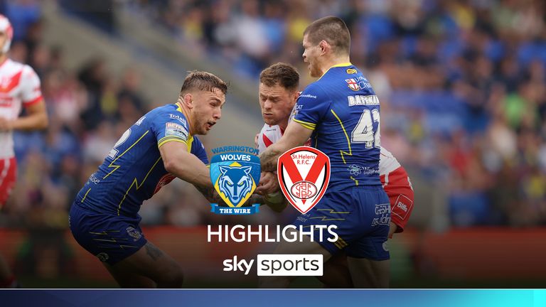 Highlights of the Super League match between Warrington Wolves and St Helens. 