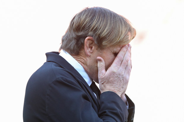 All Blacks coach Scott Robertson at Ellis Park.