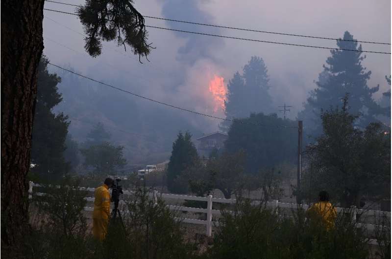 The Bridge Fire has torn through Wrightwood, destroying a number of homes and forcing evacuations