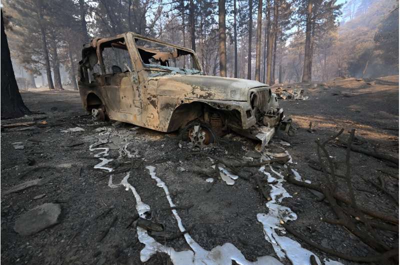 The town of Wrightwood has been badly affected by one of three major wildfires around Los Angeles