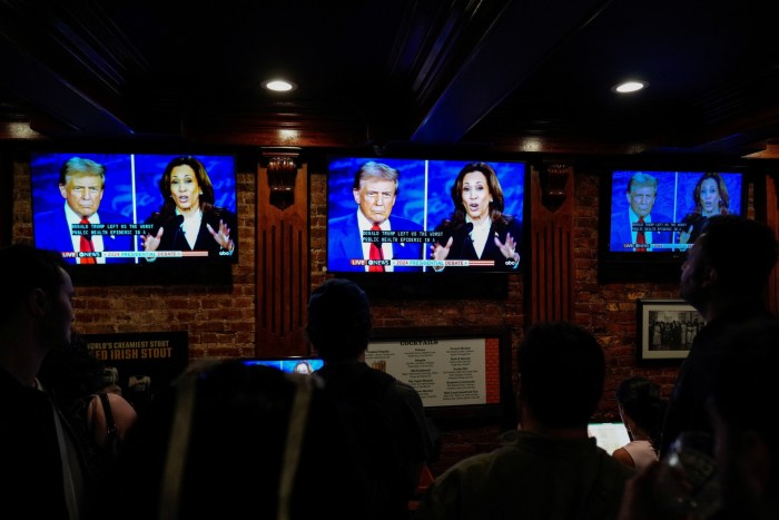 People watch the presidential debate 