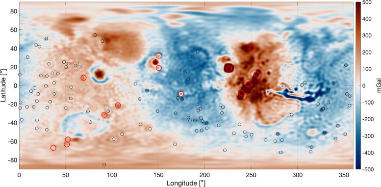 Gravity Map of Mars